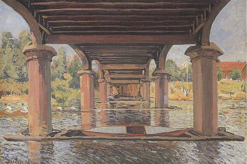 Alfred Sisley Under the Bridge at Hampton Court, china oil painting image